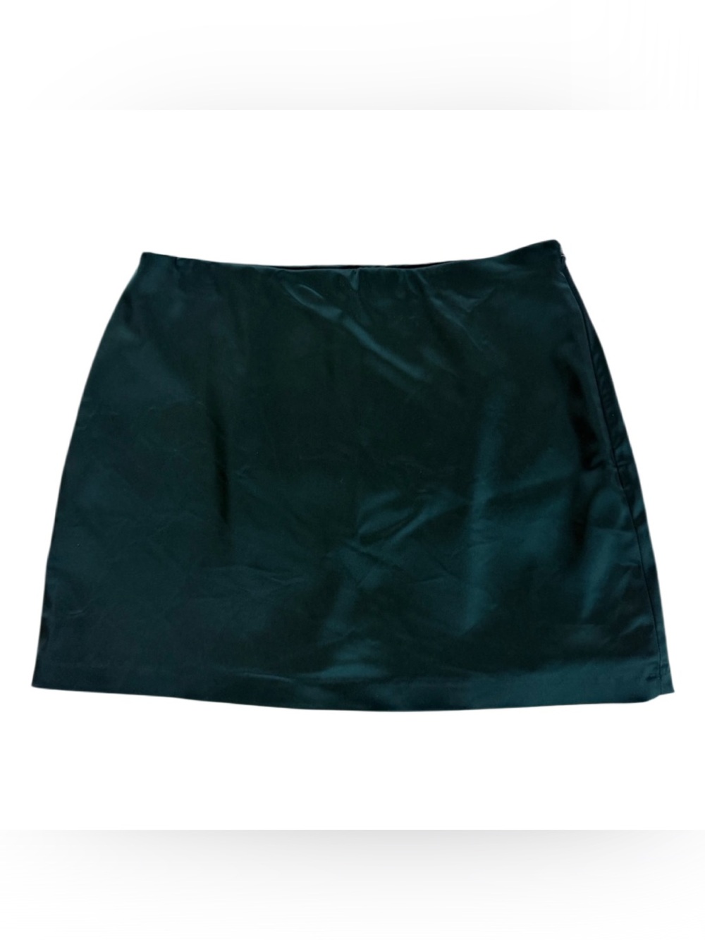 Abercrombie & Fitch size Large Emerald Green Satin Skirt Skort Built in Shorts